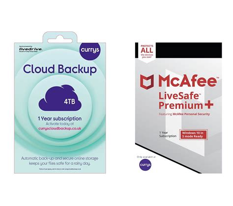 MCAFEE LiveSafe (1 year, unlimited devices) & Cloud .
